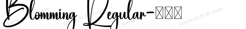 Blomming Regular字体转换